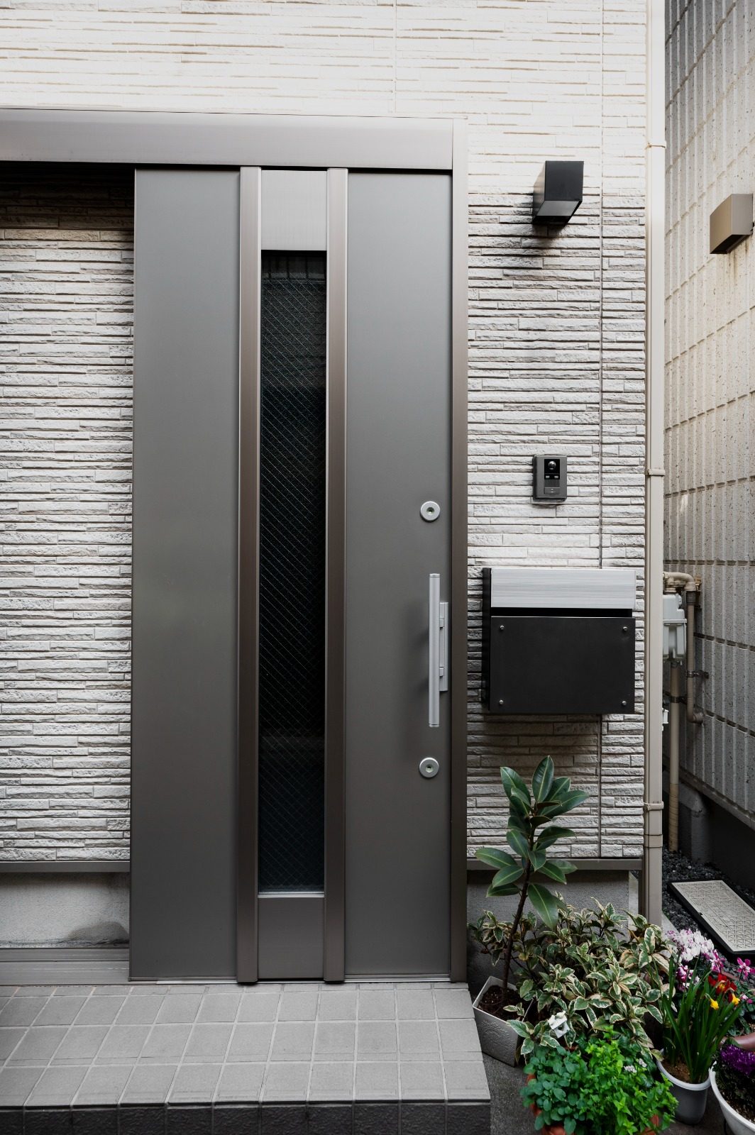 Heavy duty rolling shutter steel finish on commercial facility